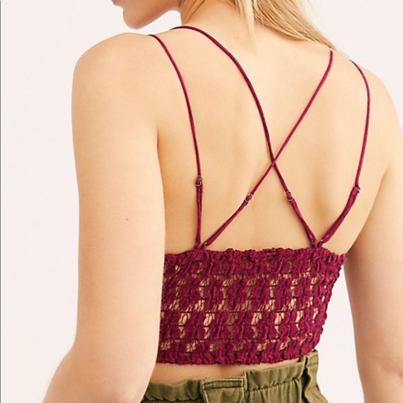 Free People Intimates Celine Bralette Mulberry - Picture 2 of 11
